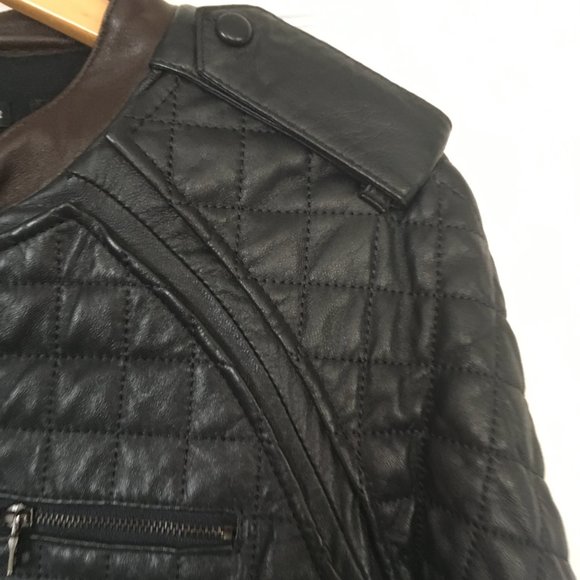 L.A.M.B. leather bomber jacket -black - Picture 9 of 14